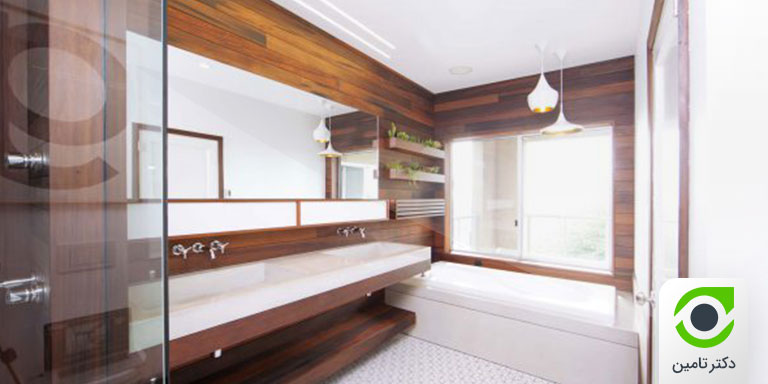 پنل‌های چوبی حمام