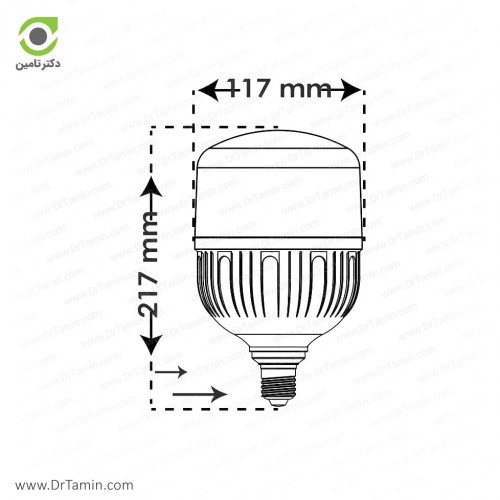 لامپ LED پارس شعاع توس مدل استوانه ای 25 وات