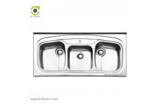 سینک ظرفشویی روکار ایلیا استیل مدل 1015 (ابعاد 60×120 سانتیمتر)