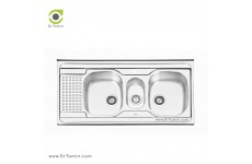 سینک ظرفشویی روکار ایلیا استیل مدل 1026 (ابعاد 60×120 سانتیمتر)
