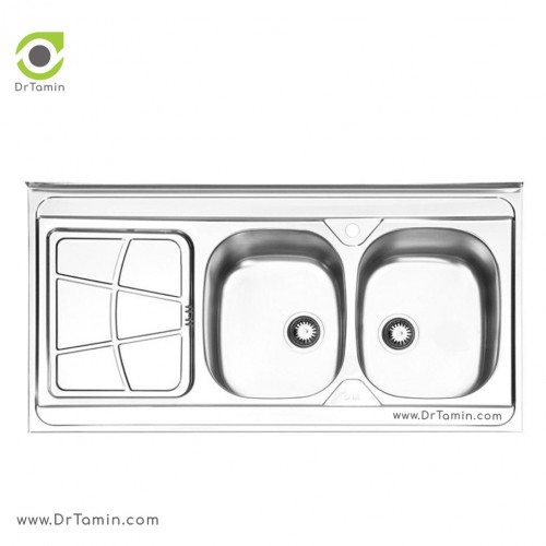 سینک ظرفشویی روکار ایلیا استیل مدل 1030 (ابعاد 60×120 سانتیمتر)