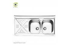 سینک ظرفشویی روکار ایلیا استیل مدل 1040 (ابعاد 60×120 سانتیمتر)