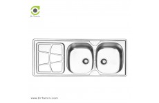 سینک ظرفشویی توکار ایلیا استیل مدل 2030 (ابعاد 50×120 سانتیمتر)