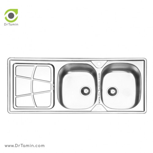 سینک ظرفشویی توکار ایلیا استیل مدل 2030 (ابعاد 50×120 سانتیمتر)