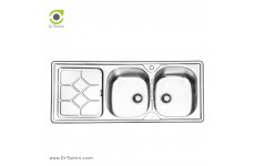 سینک ظرفشویی توکار ایلیا استیل مدل 2031 (ابعاد 50×120 سانتیمتر)