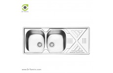 سینک ظرفشویی توکار ایلیا استیل مدل 2040 (ابعاد 50×120 سانتیمتر)