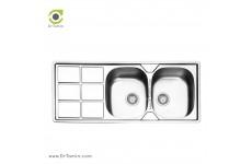 سینک ظرفشویی توکار ایلیا استیل مدل 2043 (ابعاد 50×120 سانتیمتر)
