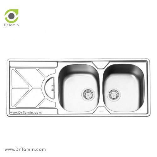 سینک ظرفشویی توکار ایلیا استیل مدل 2045 (ابعاد 50×120 سانتیمتر)