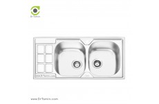 سینک ظرفشویی توکار ایلیا استیل مدل 2053 (ابعاد 50×100 سانتیمتر)