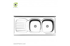 سینک ظرفشویی روکار ایلیا استیل مدل 3010 (ابعاد 60×120 سانتیمتر)