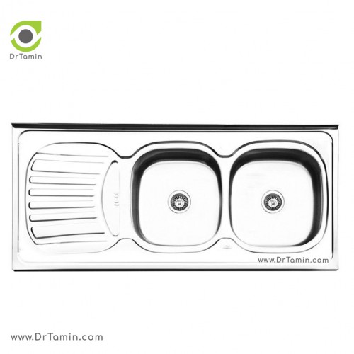 سینک ظرفشویی روکار ایلیا استیل مدل 3010 <br> ( ابعاد 60×120 سانتیمتر)