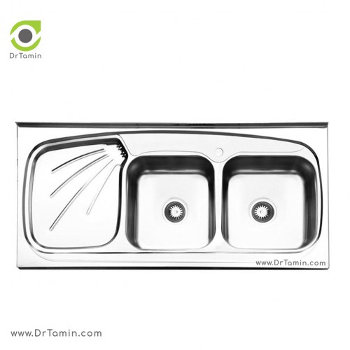 سینک ظرفشویی روکار ایلیا استیل مدل 3013 (ابعاد 60×120 سانتیمتر)