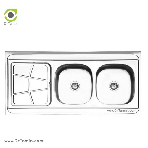سینک ظرفشویی روکار ایلیا استیل مدل 3030 (ابعاد 60×120 سانتیمتر)