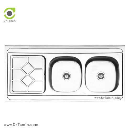 سینک ظرفشویی روکار ایلیا استیل مدل 3031 <br> ( ابعاد 60×120 سانتیمتر)