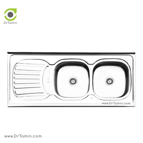 سینک ظرفشویی روکار ایلیا استیل مدل 3510 (ابعاد 50×120 سانتیمتر)
