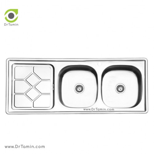 سینک ظرفشویی توکار ایلیا استیل مدل 4031 (ابعاد 50×120 سانتیمتر)