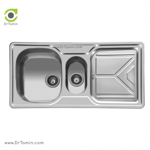 سینک ظرفشویی توکار اخوان کد 157 (100cm×50cm)