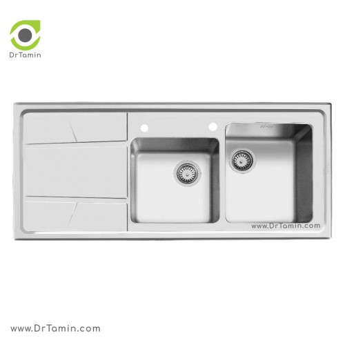 سینک ظرفشویی توکار اخوان کد 302s <br> ( 120cm×50cm)