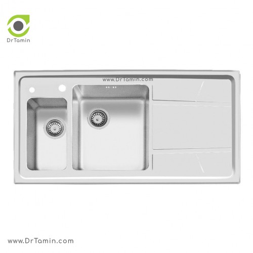 سینک ظرفشویی توکار اخوان کد 308S (100cm×50cm)
