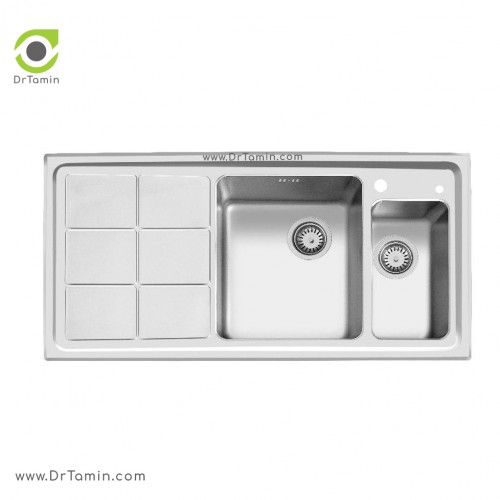 سینک ظرفشویی توکار اخوان کد 310 (100cm×50cm)