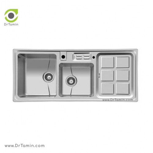 سینک ظرفشویی توکار اخوان کد 318 (120cm×52cm)
