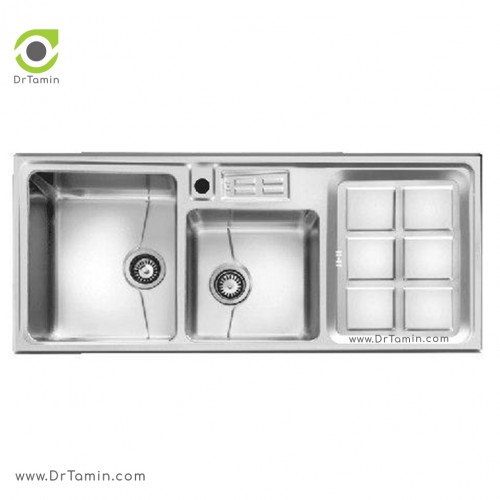 سینک ظرفشویی روکار اخوان کد 318s (120cm×52cm)