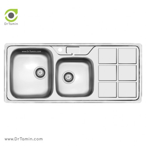 سینک ظرفشویی توکار کن مدل 9031 (52×121 سانتیمتر)