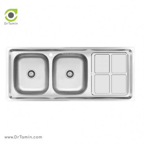 سینک ظرفشویی توکار کن مدل 438 (50×120 سانتیمتر)