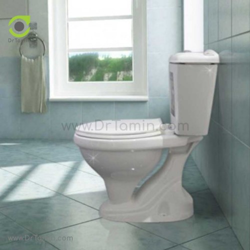 توالت فرنگی چینی گلسار فارس مدل نیلوفر با مخزن